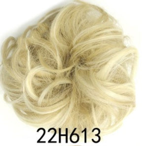 New Trendy Design Women Wavy Curly Messy Hair Bun Synthetic