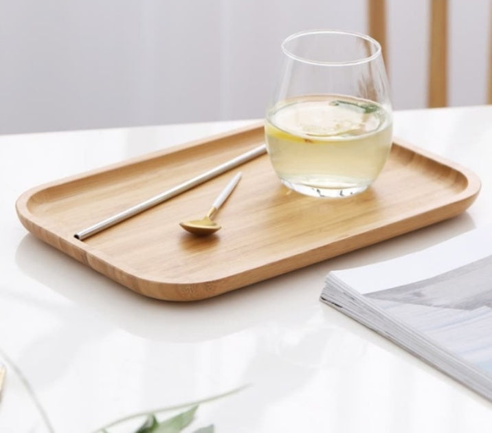 Bamboo Tea & Food Dessert Serving Tray