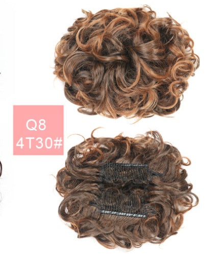 Hair Wig Bun Head Simulates Chemical Fiber High Temperature Silk Hair