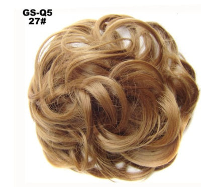 New Trendy Design Women Wavy Curly Messy Hair Bun Synthetic