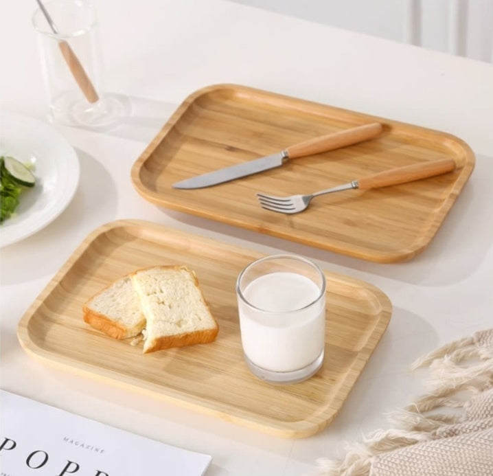 Bamboo Tea & Food Dessert Serving Tray