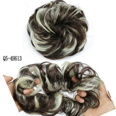 New Trendy Design Women Wavy Curly Messy Hair Bun Synthetic