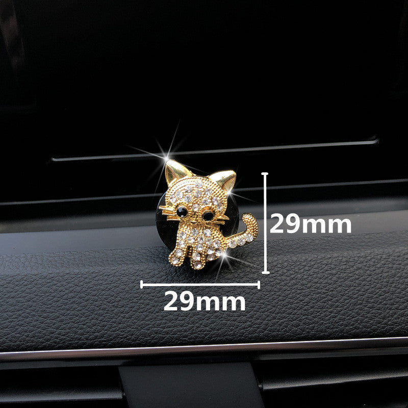 Retro Cute Kitten Car Ornaments Accessories