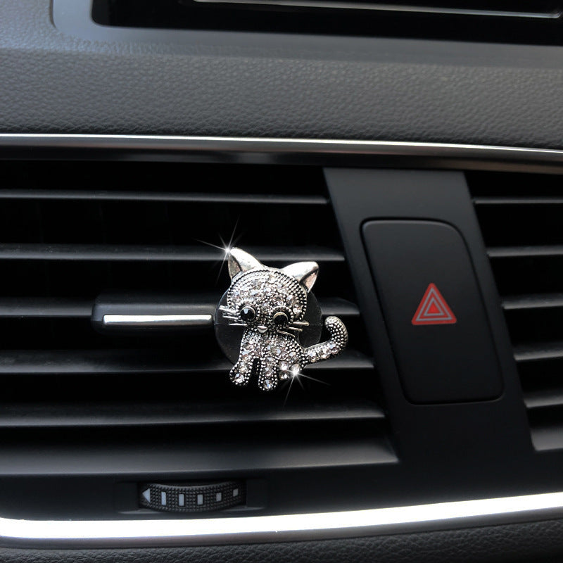 Retro Cute Kitten Car Ornaments Accessories