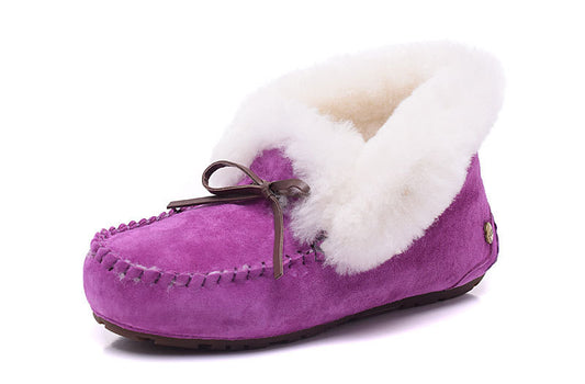 Sheepskin and Wool Integrated Snow Boots Warm Bun Shoes