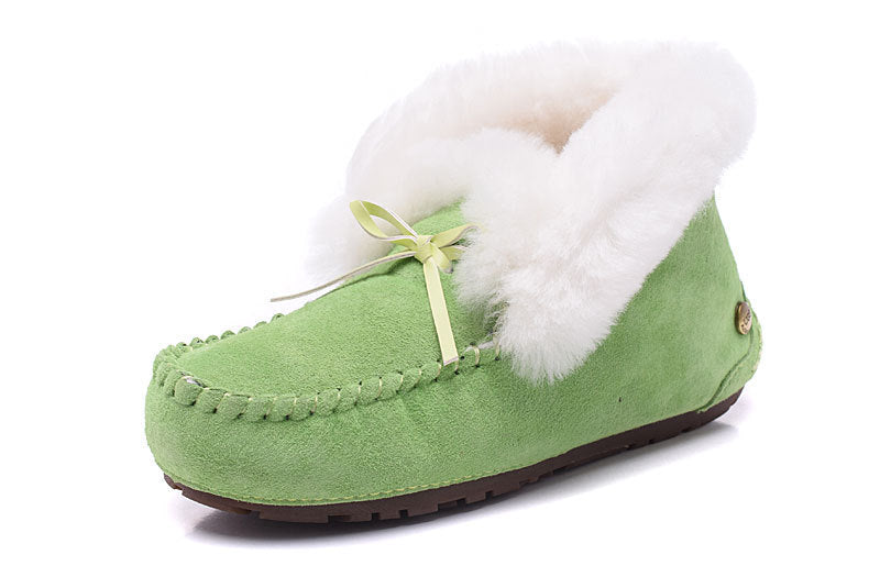 Sheepskin and Wool Integrated Snow Boots Warm Bun Shoes