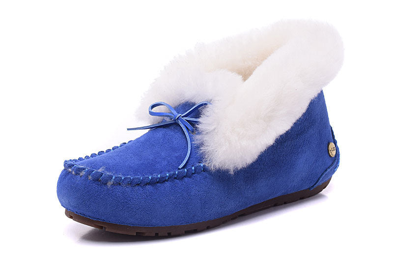 Sheepskin and Wool Integrated Snow Boots Warm Bun Shoes