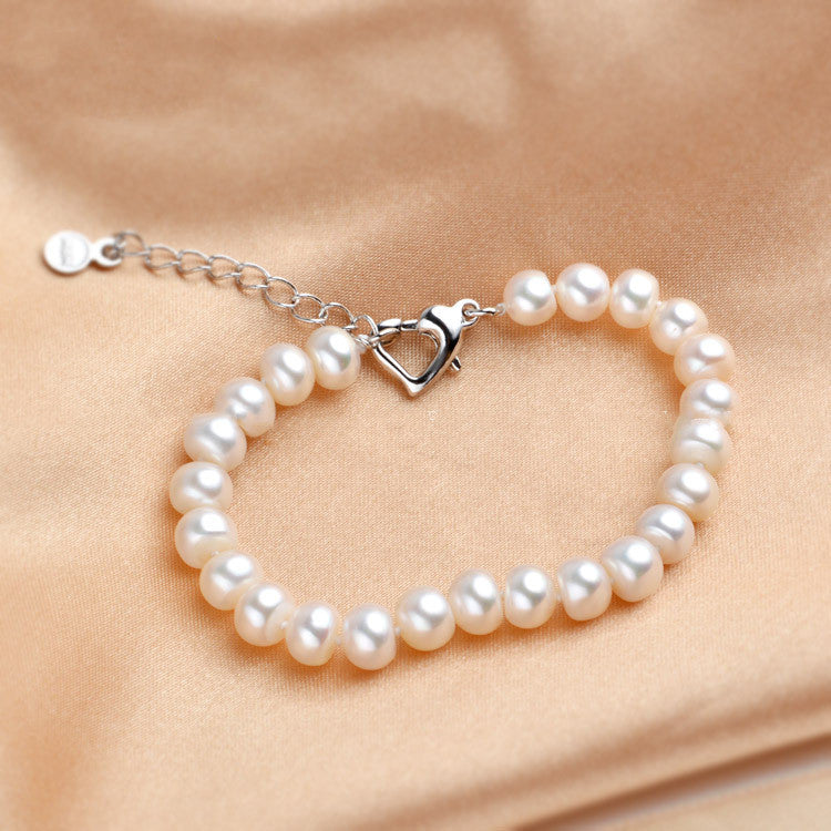 Fashion Steamed Bun Round Pearl Bracelet Gift