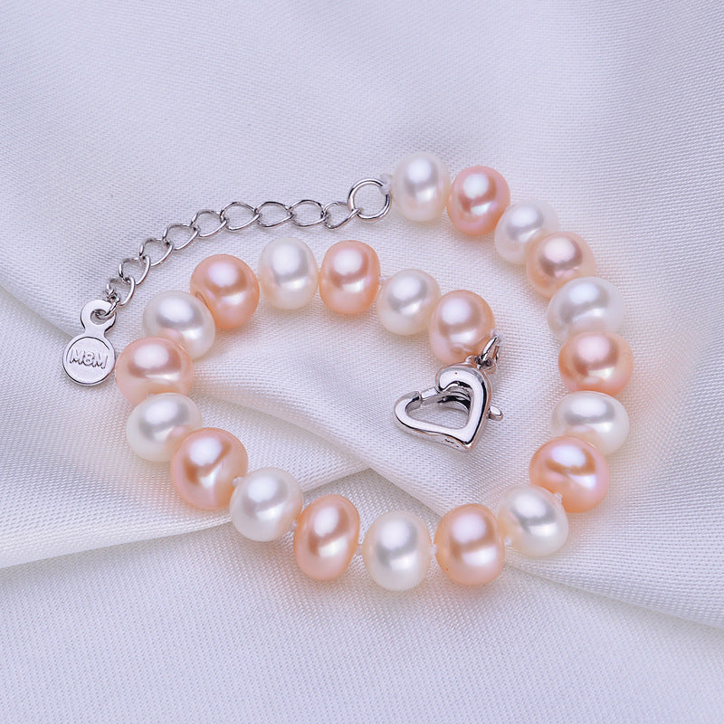 Fashion Steamed Bun Round Pearl Bracelet Gift