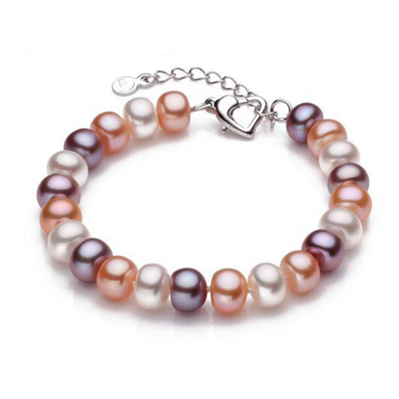 Fashion Steamed Bun Round Pearl Bracelet Gift