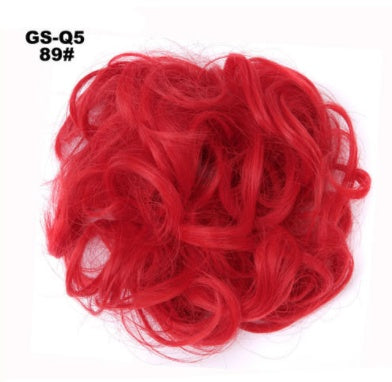 New Trendy Design Women Wavy Curly Messy Hair Bun Synthetic