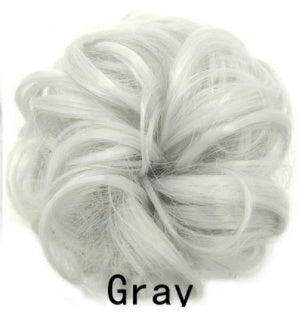 New Trendy Design Women Wavy Curly Messy Hair Bun Synthetic