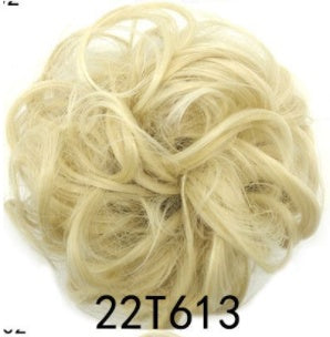 New Trendy Design Women Wavy Curly Messy Hair Bun Synthetic