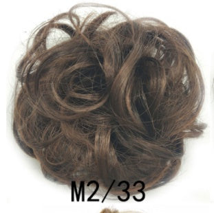 New Trendy Design Women Wavy Curly Messy Hair Bun Synthetic