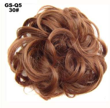 New Trendy Design Women Wavy Curly Messy Hair Bun Synthetic