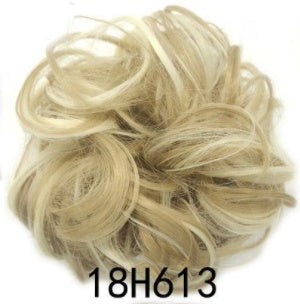 New Trendy Design Women Wavy Curly Messy Hair Bun Synthetic