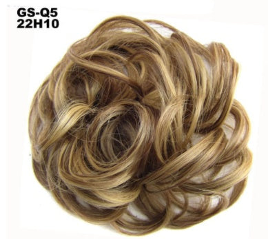 New Trendy Design Women Wavy Curly Messy Hair Bun Synthetic