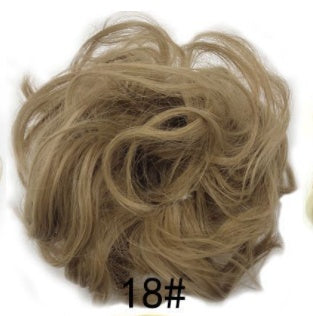 New Trendy Design Women Wavy Curly Messy Hair Bun Synthetic