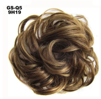 New Trendy Design Women Wavy Curly Messy Hair Bun Synthetic