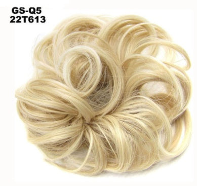 New Trendy Design Women Wavy Curly Messy Hair Bun Synthetic