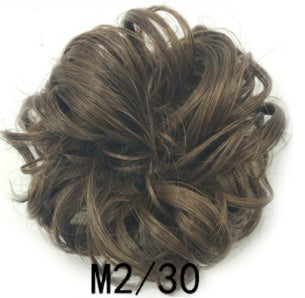 New Trendy Design Women Wavy Curly Messy Hair Bun Synthetic