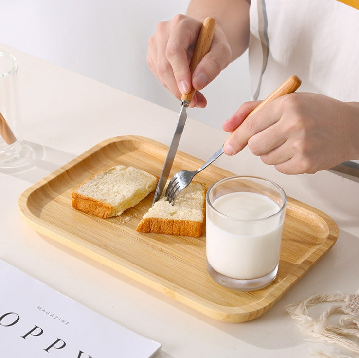 Bamboo Tea & Food Dessert Serving Tray