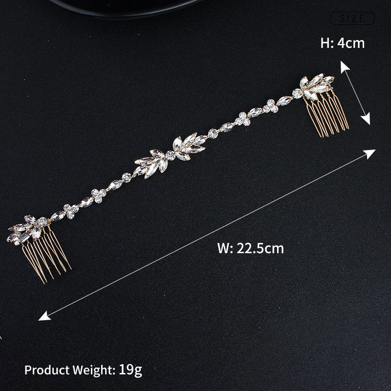 Bun Hair Accessories Crystal Flower Style Hair Comb To Comb