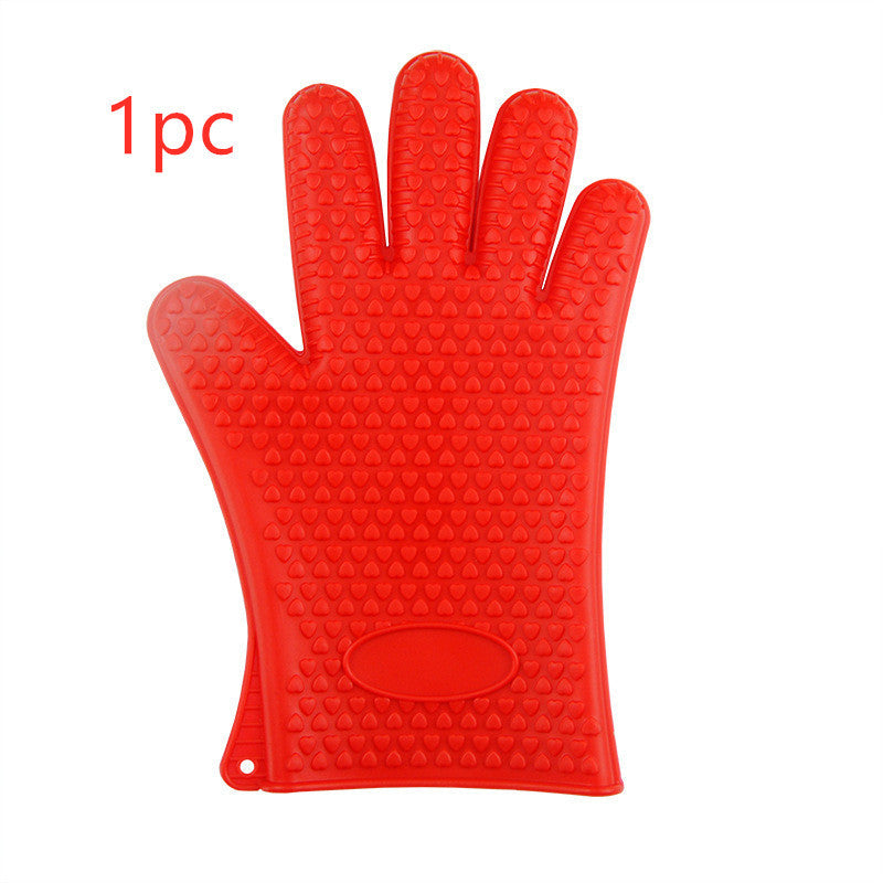 Food Grade Silicone Heat Resistant BBQ Glove Silicone Oven Mitts