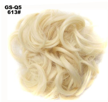 New Trendy Design Women Wavy Curly Messy Hair Bun Synthetic