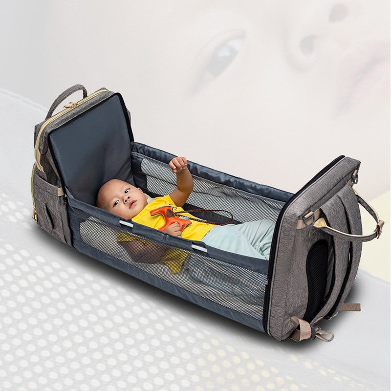 USB Backpack Charging Portable Changing Baby Bed