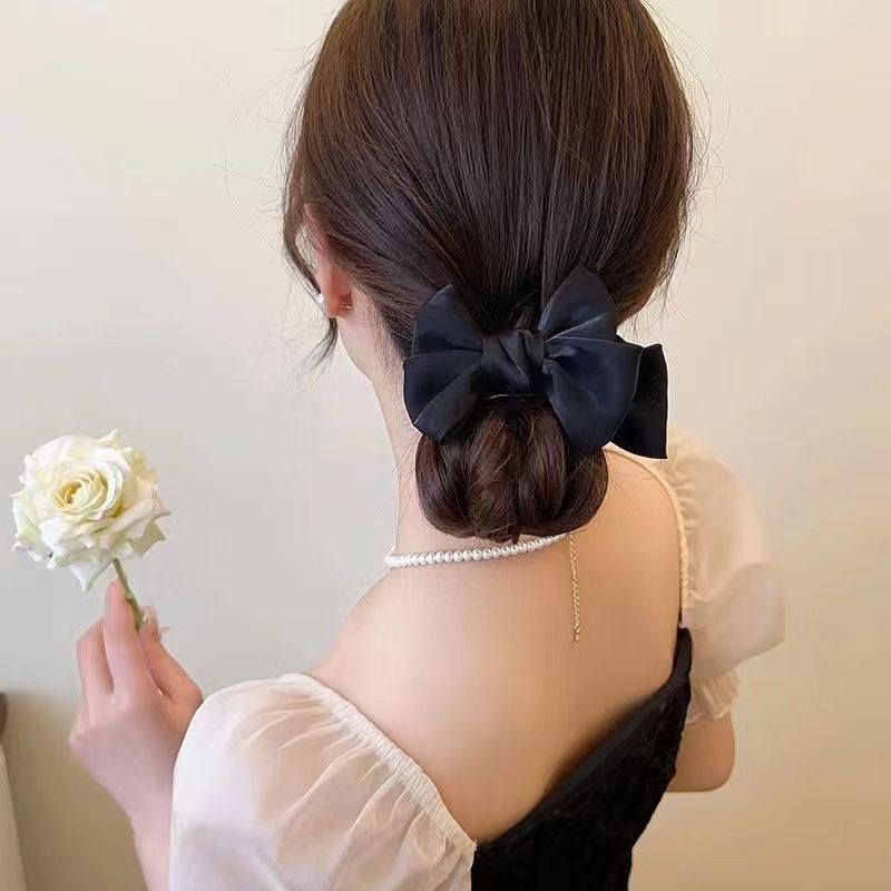 Elegant Bow Bun Grip Female Accessories