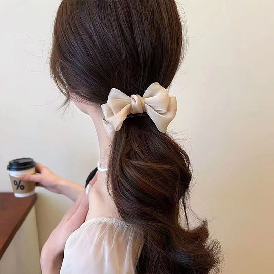 Elegant Bow Bun Grip Female Accessories