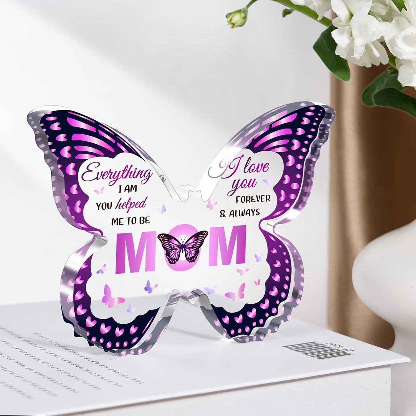 Mother's Day Gifts For Mom Grandma Nana DIY Unique Mom Birthday Gift Ideas Butterfly-Shaped Acrylic Keepsake Gifts For Mothers Day